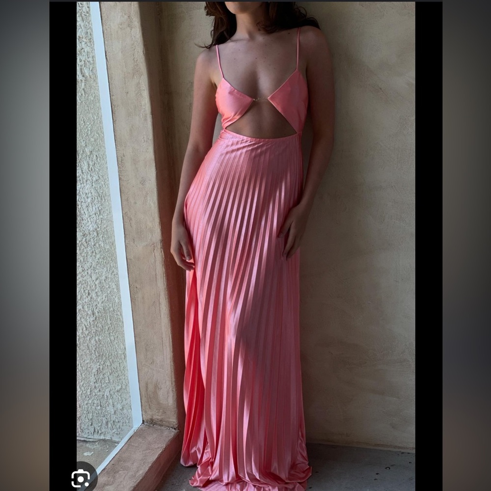 Meshki Fareeba Pleated Maxi Dress – Rosewater